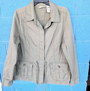 Liz Claiborne Women's Utility Jacket Sz XL 100% cotton.